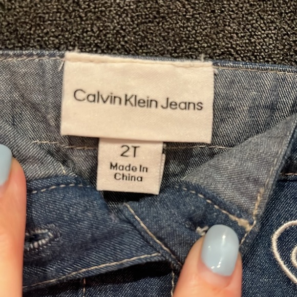 Calvin Klein Jeans kids overall dress with Calvin Klein logo on the skirt - Picture 7 of 7